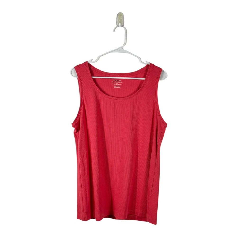 Chico’s The Ultimate Tee Red Cotton Tank Top